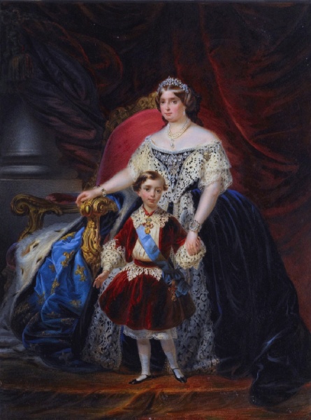 Louise Marie Thérèse with son Robert by L. Carlini